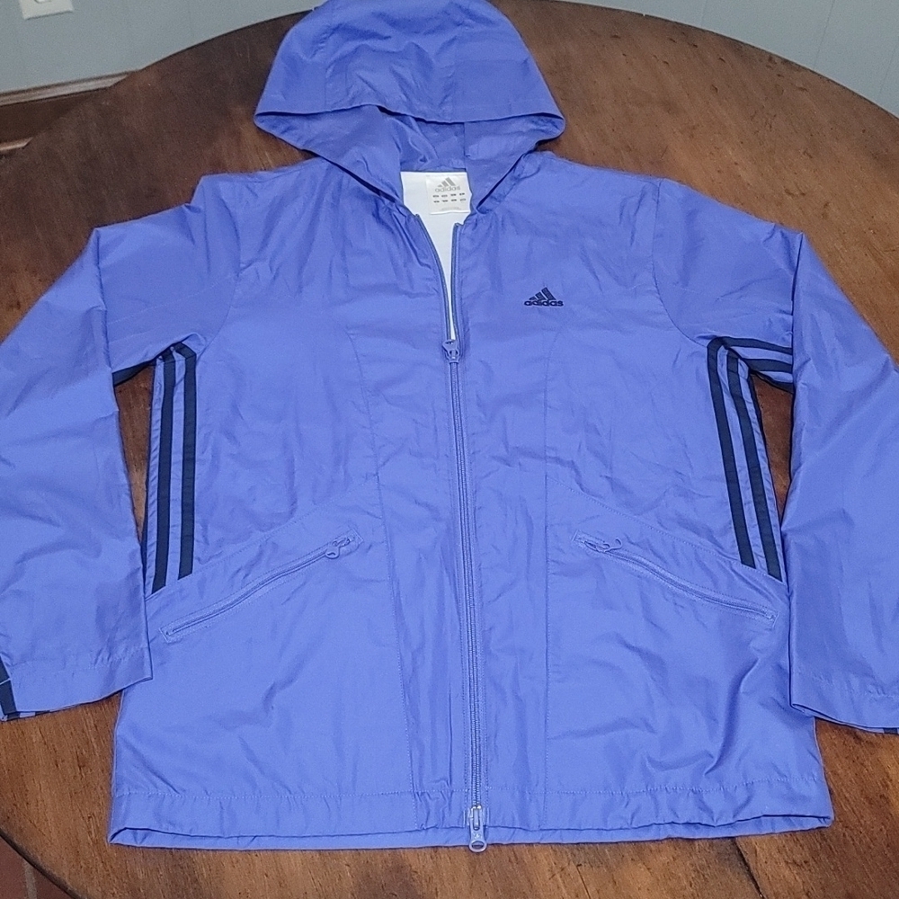 Adidas double zipper windbreaker